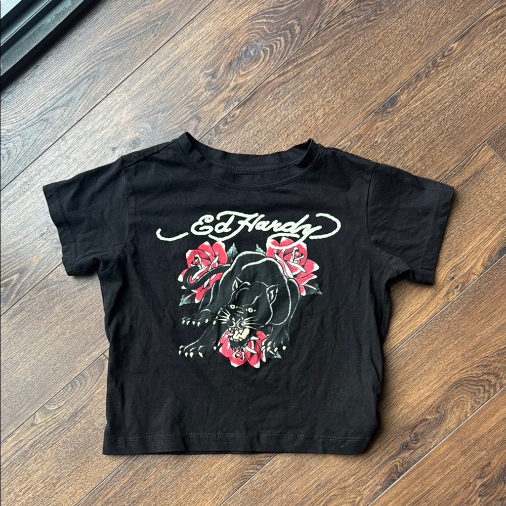 Ed Hardy Kids Black Graphic T-Shirt